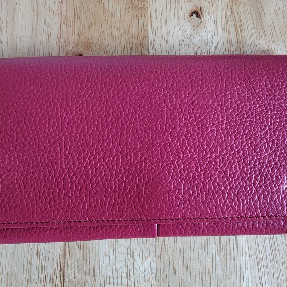 Elegant Berry Leather Women's Wallet